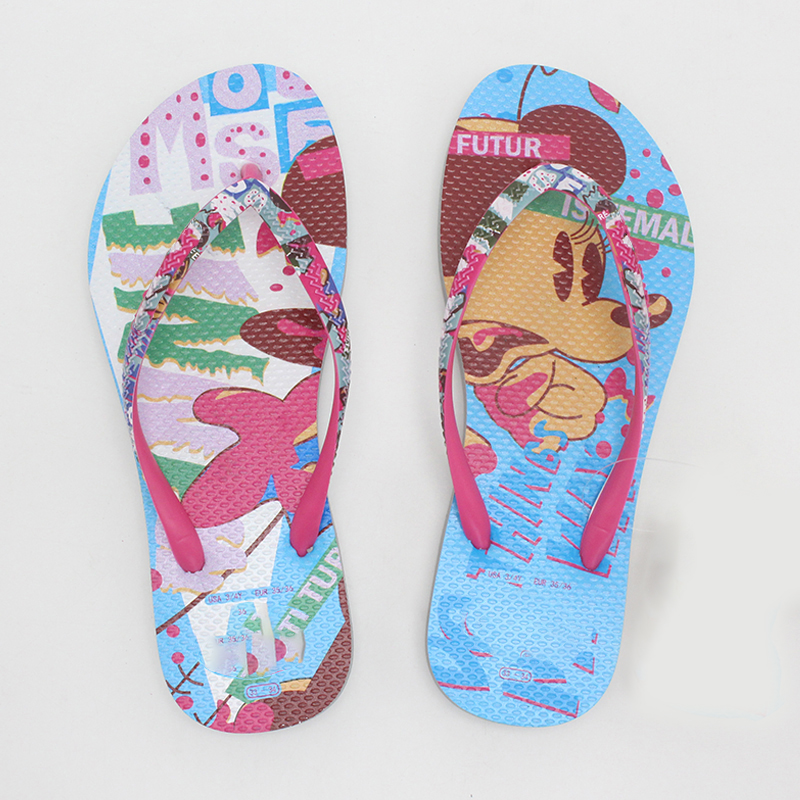 GRS Brazil Lady  Pattern Printing Wedding Slippers Women Summer Beach Rubber Flip Flops
